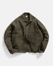 SAM SHIRT JACKET - RIFLE GREEN HANDSPUN COTTON CANVAS