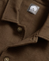 SAM SHIRT JACKET - FONDENTE BROWN HANDSPUN COTTON CANVAS