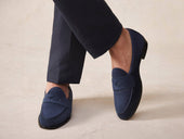 Grand Fenelon Penny Loafers In French Noble Suede