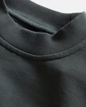18 EAST x TRUSTEVER FERMI HAND-EMBROIDERED CREWNECK SWEATSHIRT - DEEP FOLIAGE / TRAVERTINE 19oz. ALL COTTON LOOPBACK TERRY FLEECE