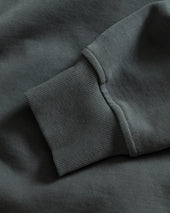 18 EAST x TRUSTEVER FERMI HAND-EMBROIDERED CREWNECK SWEATSHIRT - DEEP FOLIAGE / TRAVERTINE 19oz. ALL COTTON LOOPBACK TERRY FLEECE