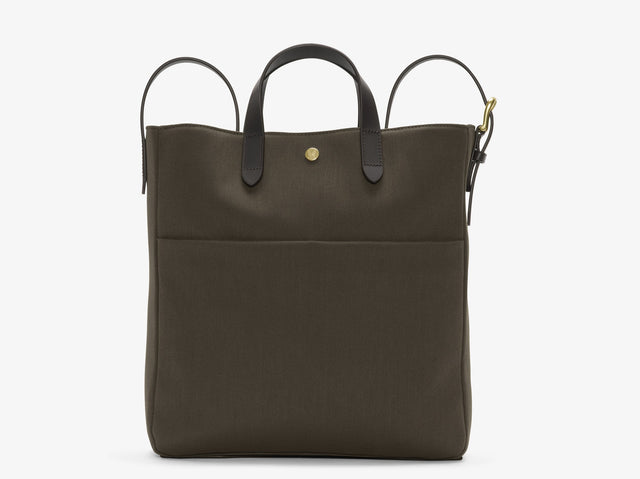 M/S Field Tote - Army/Dark Brown