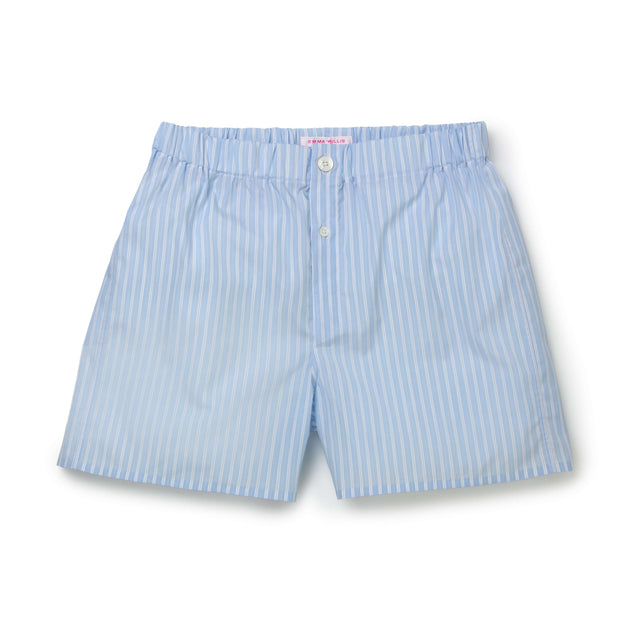 Fine Navy/White/Blue Chalk Stripe Slim Fit Boxer Shorts - New