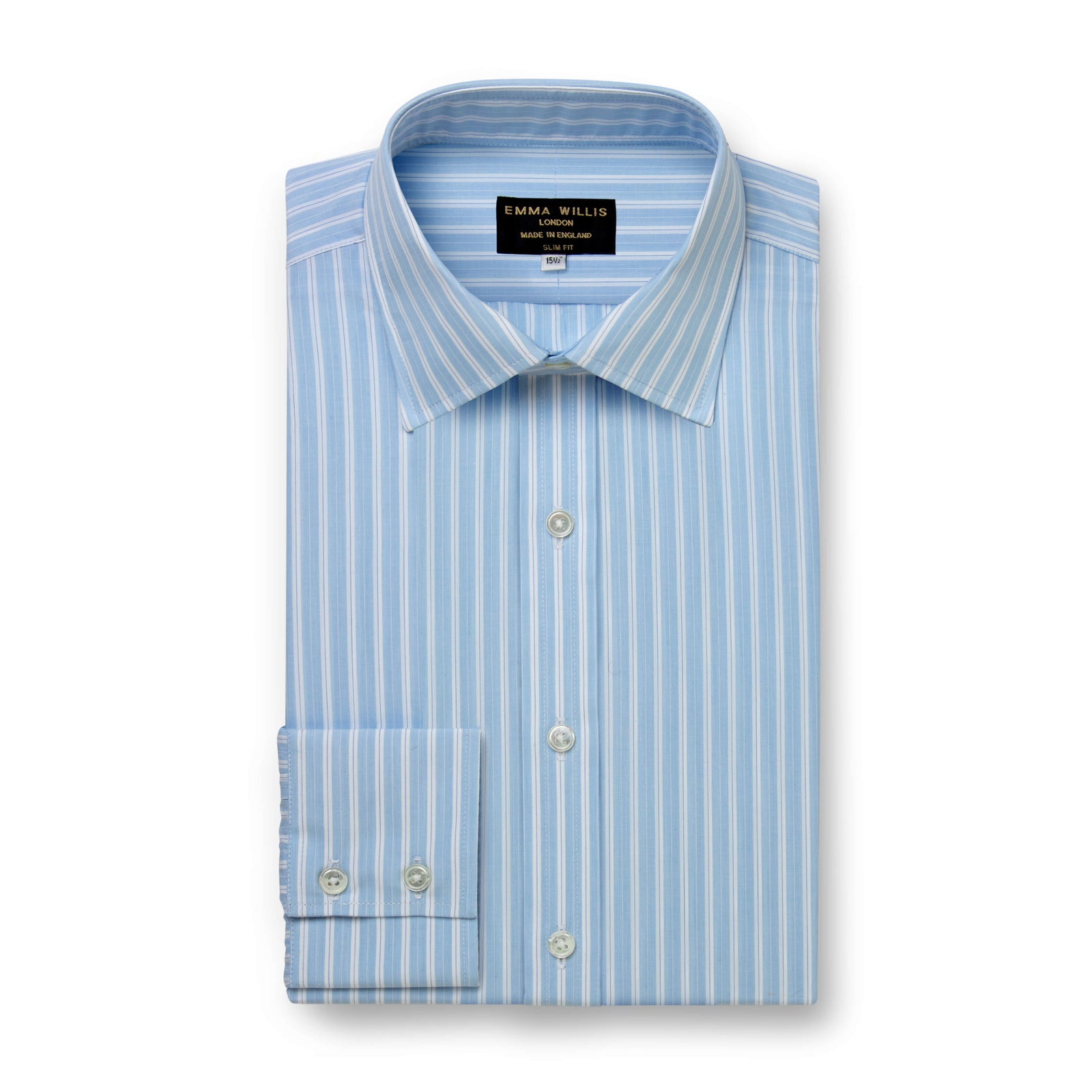 Fine White Chalk Stripe Shirt New