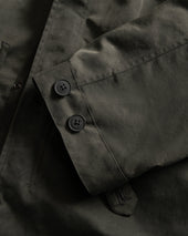 PAOLO FISHTAIL PARKA WITH REMOVABLE QUILTED LINER JACKET - FOLIAGE WAXED NYLON / TRAVERTINE "COBBLESTONE' NYLON RIPSTOP