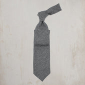Flannel Tie In Mid Grey