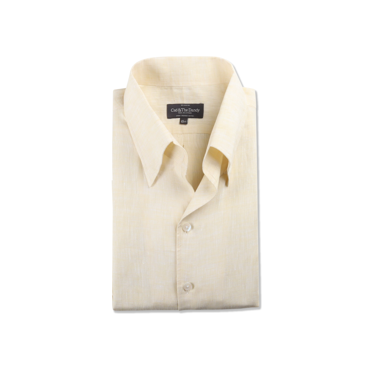 One Piece Collar Shirt In Pale Linen