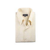 One Piece Collar Shirt in Pale Yellow Linen