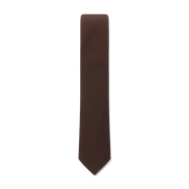 Silk Grenadine Tie In Brown