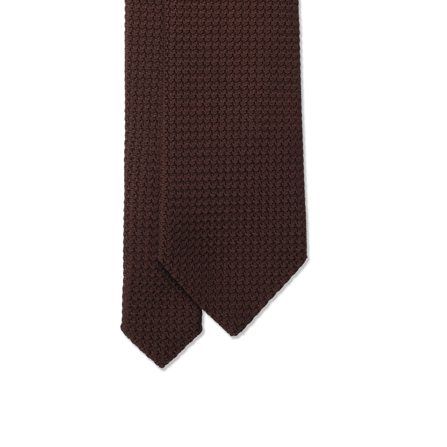 Silk Grenadine Tie In Brown