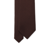 Silk Grenadine Tie in Chocolate Brown