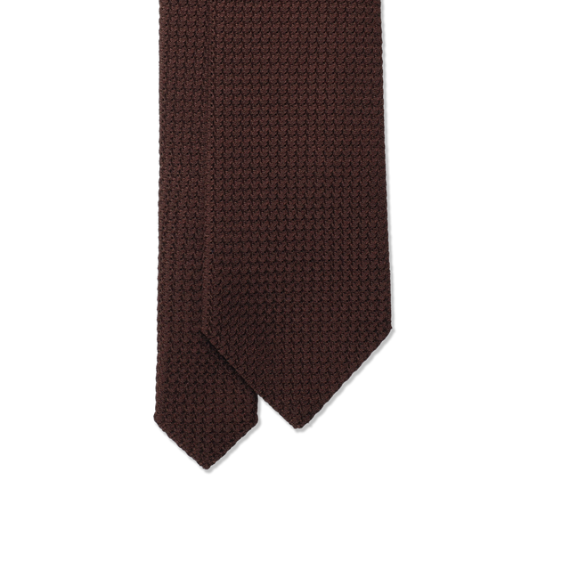 Silk Grenadine Tie in Chocolate Brown