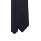 Silk Grenadine Tie in Navy Blue