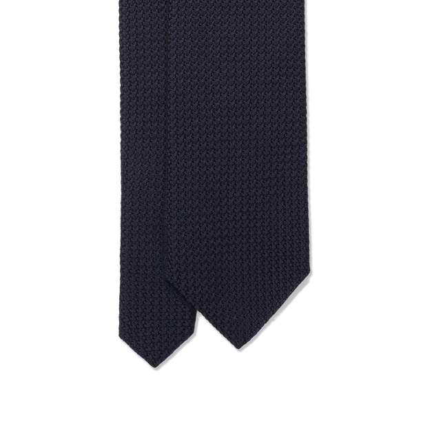 Silk Grenadine Tie in Navy Blue