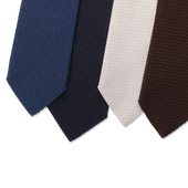 Silk Grenadine Tie in Champagne