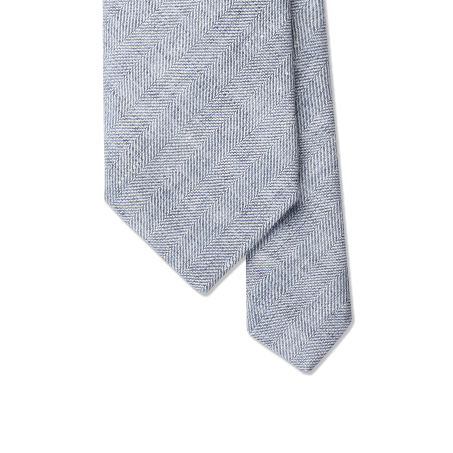 Herringbone Tie In Pure Linen