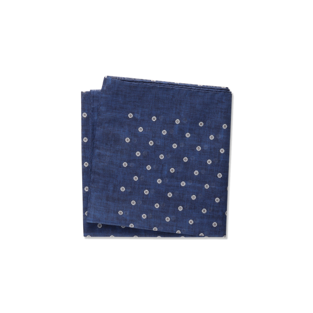 Cotton Bandanna in Marine Blue