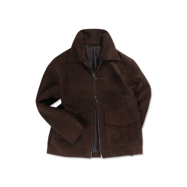 Flight Jacket in Chocolate Suede