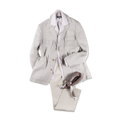 Flat Front Trouser In Stretch Cotton
