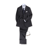 Single Breasted Notch Suit In Check Wool