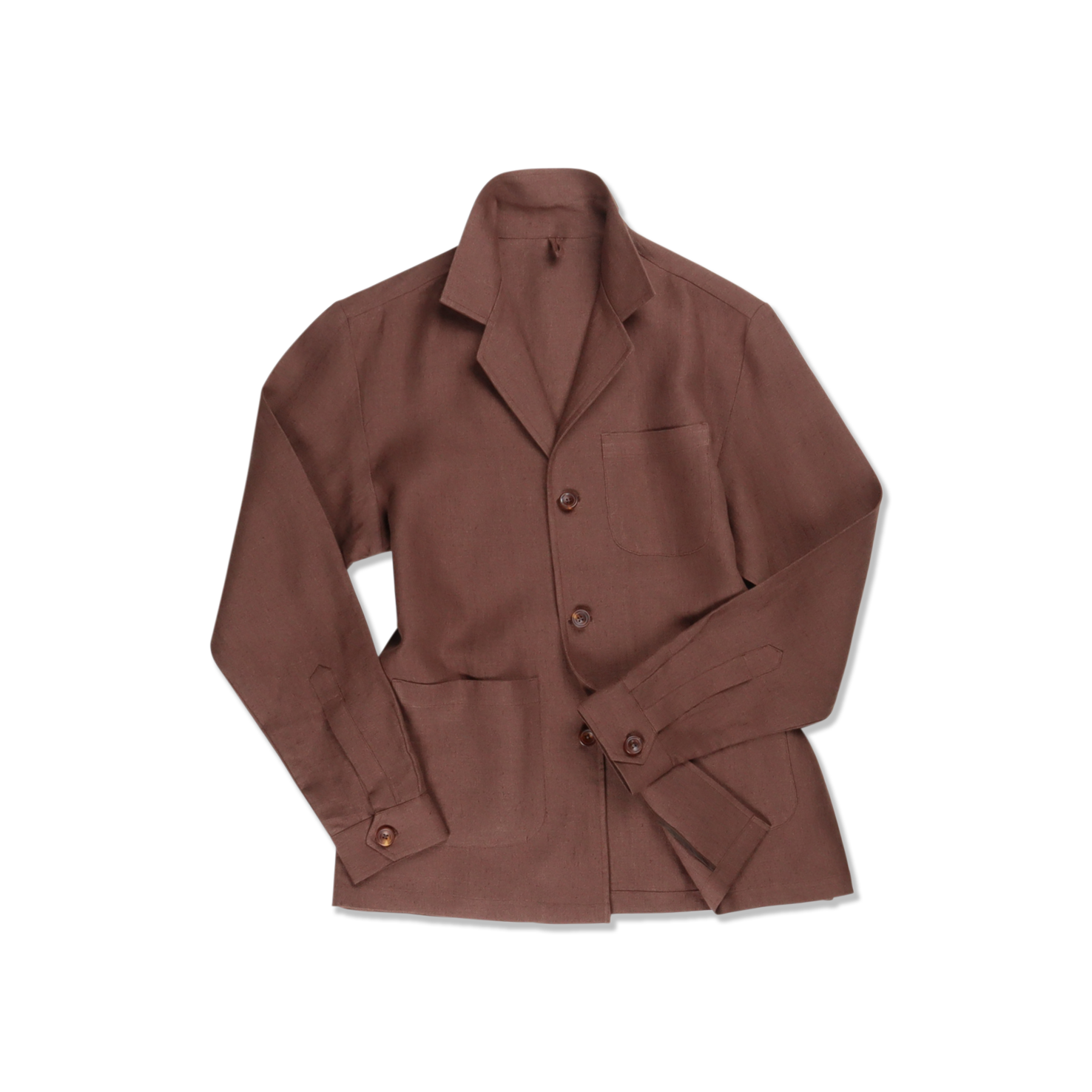 Painters Jacket In Brown Linen