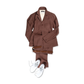 Hollywood Tops In Brown Linen