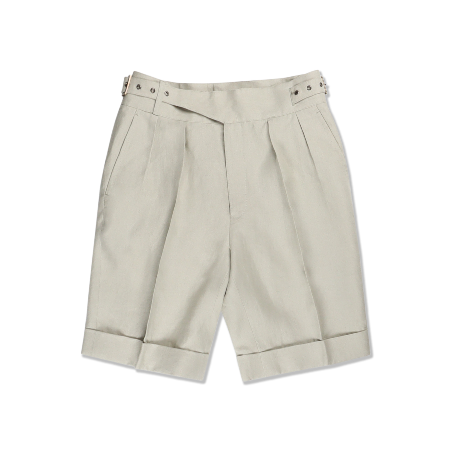 Gurkha Shorts In Green Linen