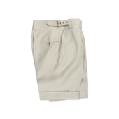 Gurkha Shorts In Green Linen