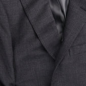 Single Breasted Notch Suit In Check Wool