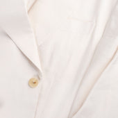 Single Breasted Peak Lapel Suit In Wool Linen