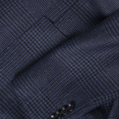 Single Breasted Notch Jacket In Marine Glen Check