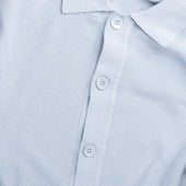 Polo Collar Cardigan In Piquet