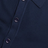 Polo Collar Cardigan In Piquet