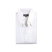 One Piece Collar Shirt in White Linen