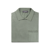 Polo In Green Cotton Cashmere