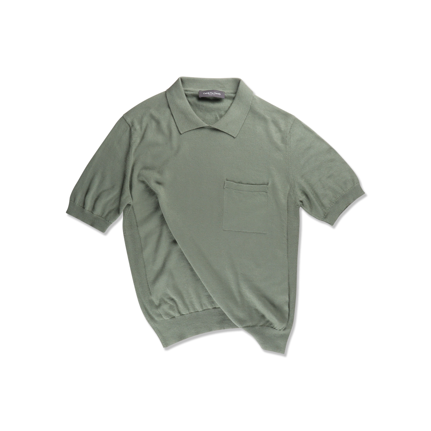 Polo In Green Cotton Cashmere