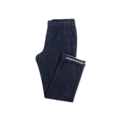 Flat front Trouser in Indigo Denim