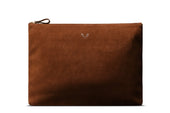 Suede Flight Folio - Tobacco Brown