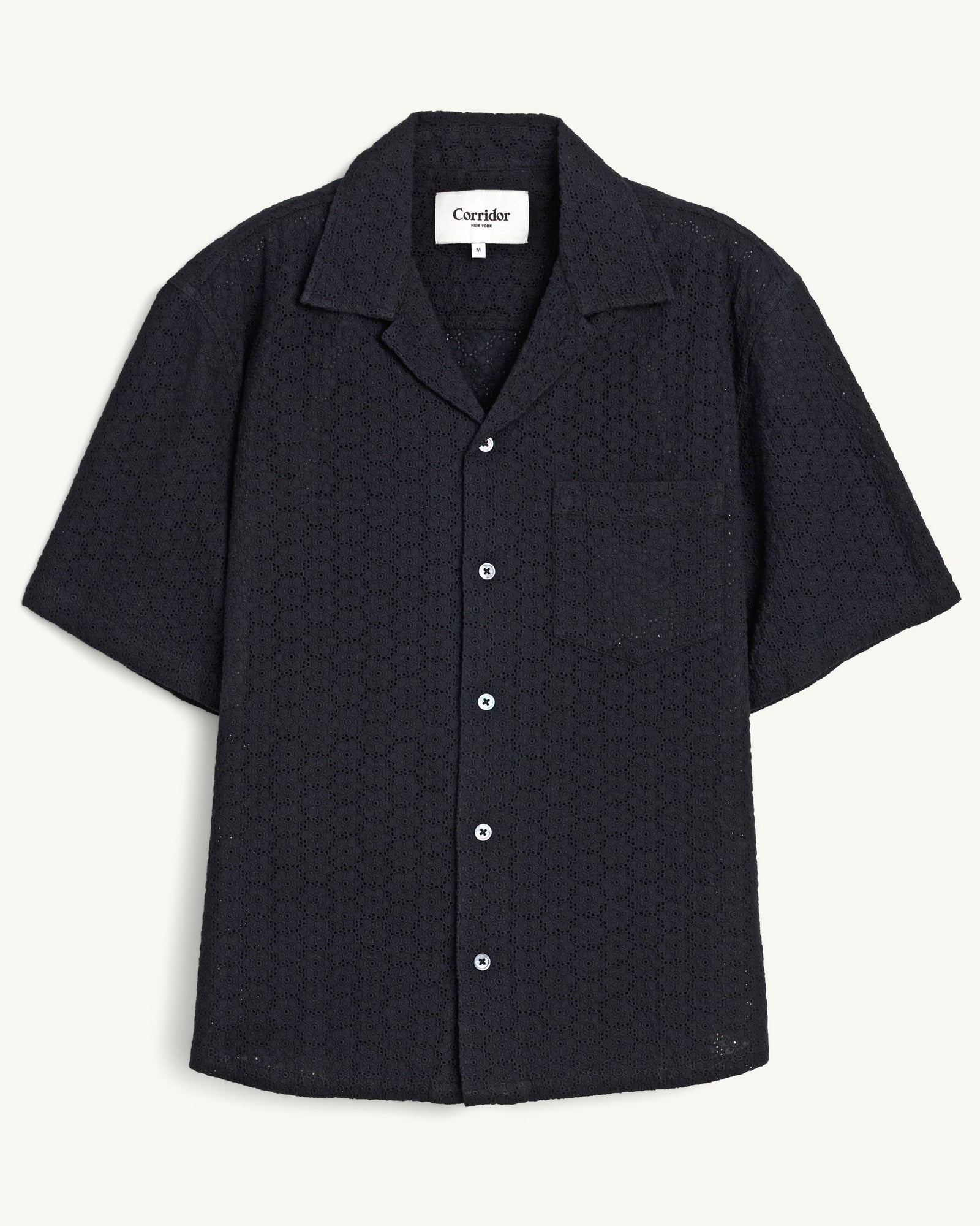 Floral Eyelet SS - Black