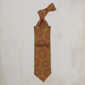 Floral Paisley Silk Tie In Dark Red