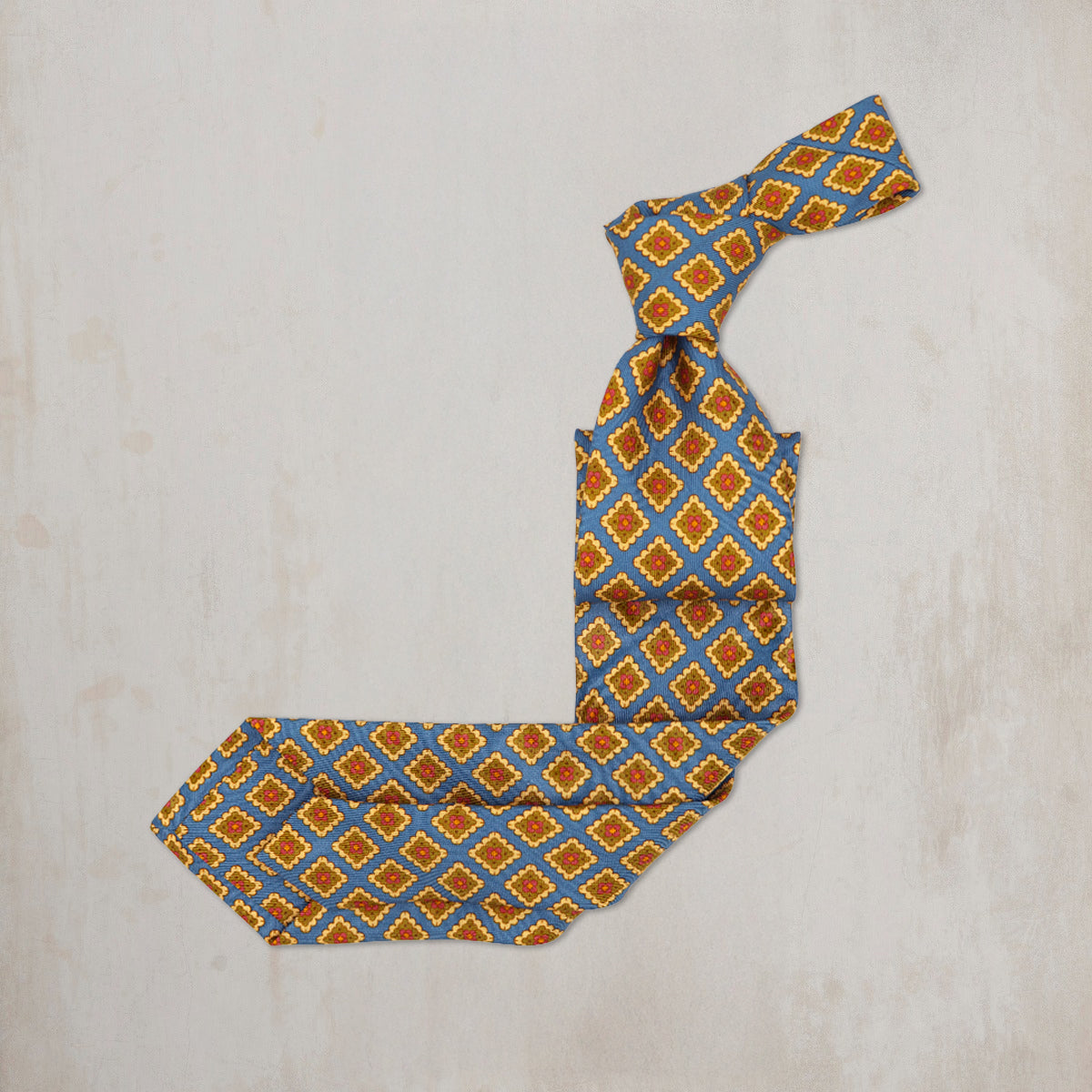 Floral Square Silk Tie In