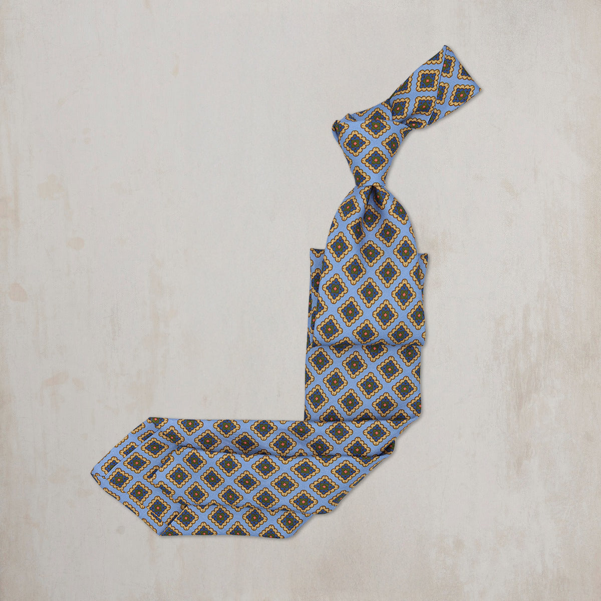 Floral Square Silk Tie In