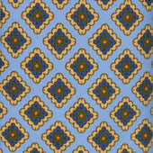 Floral Square Silk Tie in Sky