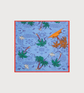 Scarf 80% cotton & 20% silk Blue