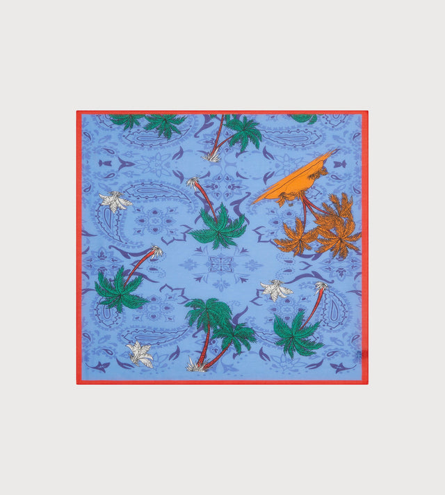Scarf 80% cotton & 20% silk Blue