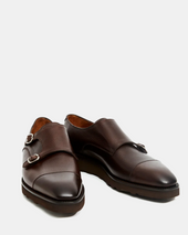Brown Lightweight Monk Strap Shoe