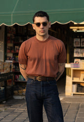 Men S Cotton Knitted Crew Neck T Shirt