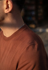 Men S Cotton Knitted Crew Neck T Shirt