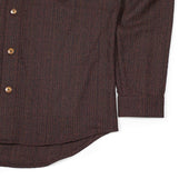 Shirt In Deadstock And Brown Basketweave Wool