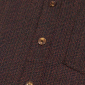 Shirt In Deadstock And Brown Basketweave Wool